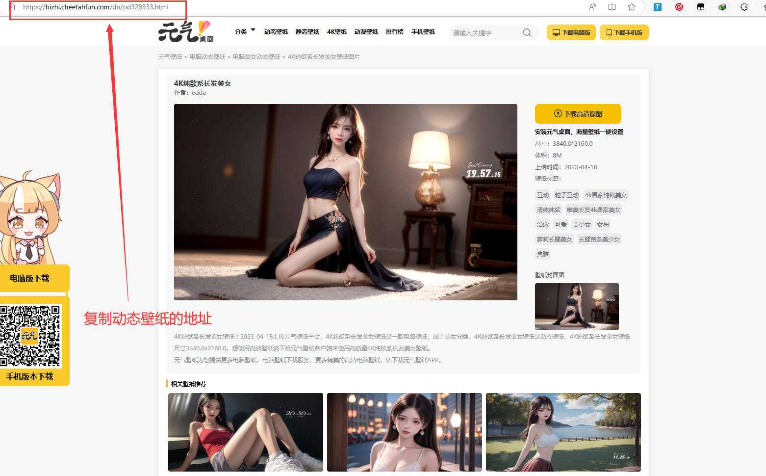 电脑元气动态壁纸在线下载html源码