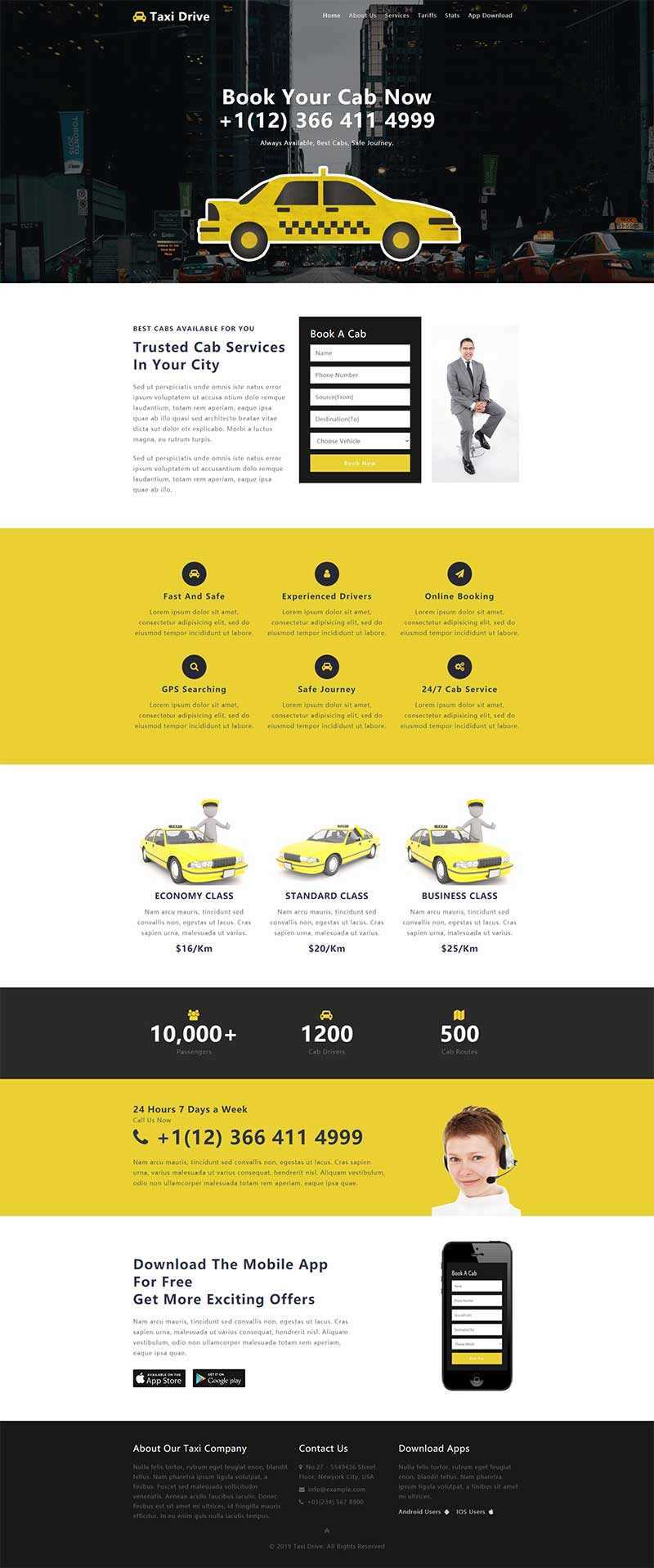 黄色出租车服务网站单页响应式网页html模板AI匠码集 Web前端、Java、Python等全栈源码资源下载站-小K网-QQ活动_资源分享-源码基地-项目分享-安卓绿色软件基地AI匠码集 Web前端、Java、Python等全栈源码资源下载站-小K网-QQ活动_资源分享-源码基地-项目分享-安卓绿色软件基地