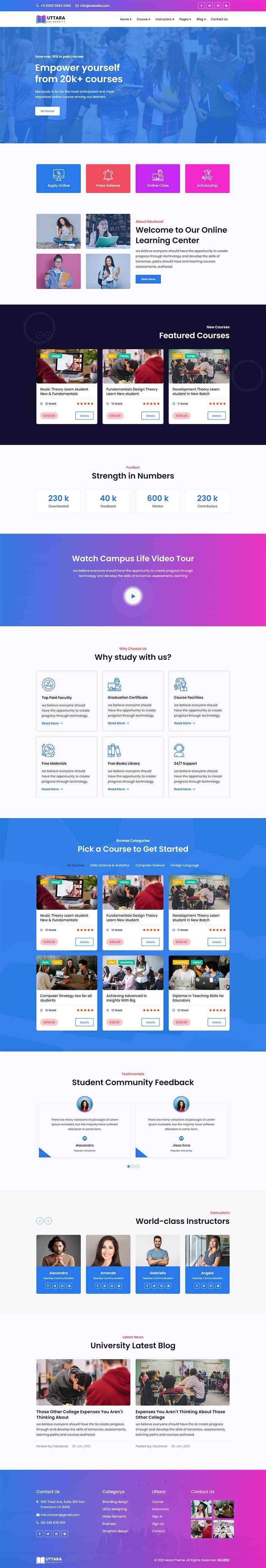 bootstrap响应式大学在线课程网站HTML模板AI匠码集 Web前端、Java、Python等全栈源码资源下载站-小K网-QQ活动_资源分享-源码基地-项目分享-安卓绿色软件基地AI匠码集 Web前端、Java、Python等全栈源码资源下载站-小K网-QQ活动_资源分享-源码基地-项目分享-安卓绿色软件基地