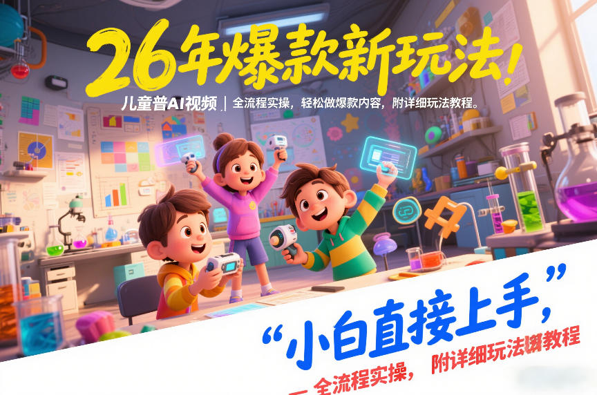 26年爆款新玩法，儿童科普AI视频，全流程实操，轻松做爆款内容，小白直接上手，附详细玩法教程AI匠码集 Web前端、Java、Python等全栈源码资源下载站-小K网-QQ活动_资源分享-源码基地-项目分享-安卓绿色软件基地AI匠码集 Web前端、Java、Python等全栈源码资源下载站-小K网-QQ活动_资源分享-源码基地-项目分享-安卓绿色软件基地